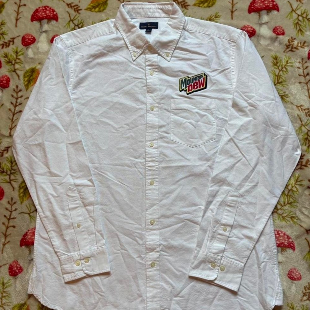Brooks Brothers Mountain Dew Colab Button-Down Shirt 🍋🥤
